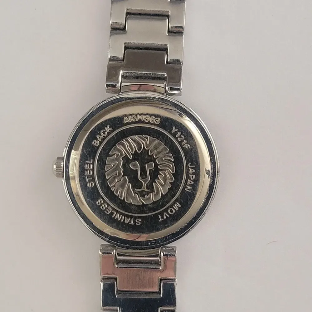 Anne Klein AK/1363 Y121F Womens Watch Silver Case Black Dial Stainless Bracelet